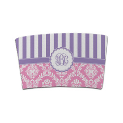 Pink & Purple Damask Coffee Cup Sleeve (Personalized)
