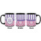 Pink & Purple Damask Coffee Mug - 11 oz - Black APPROVAL
