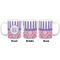 Pink & Purple Damask Coffee Mug - 11 oz - White APPROVAL