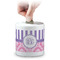 Pink & Purple Damask Coin Bank (Personalized)