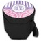 Pink & Purple Damask Collapsible Personalized Cooler & Seat (Closed)
