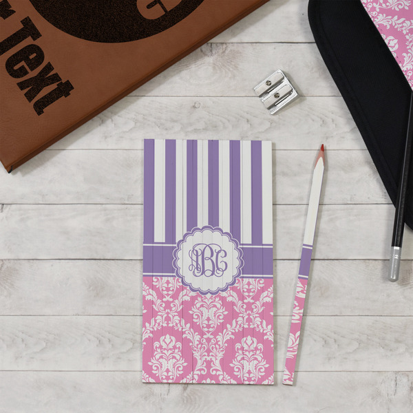 Pink & Purple Damask Colored Pencils - In Context