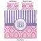 Pink & Purple Damask Comforter Set - King - Approval