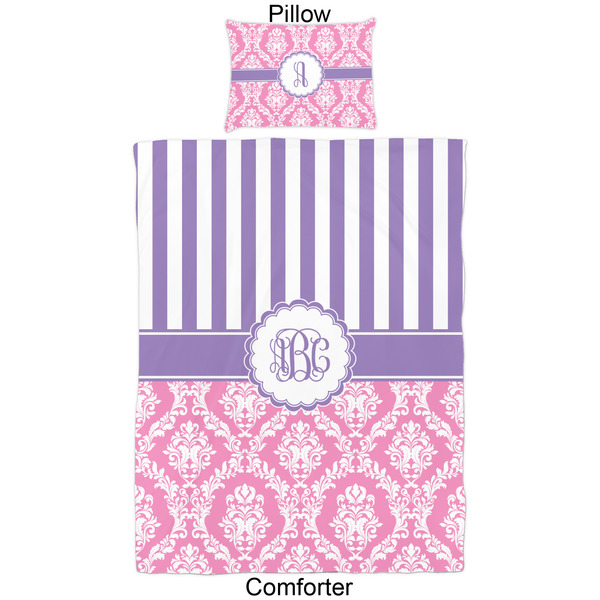 Pink & Purple Damask Comforter Set - Twin - Approval