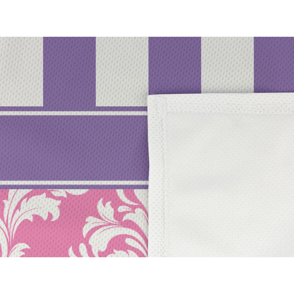 Pink & Purple Damask Cooling Towel- Detail