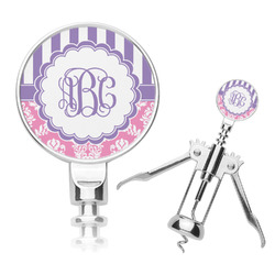Pink & Purple Damask Corkscrew (Personalized)