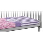 Pink & Purple Damask Crib Fitted Sheet (Personalized)