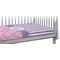Pink & Purple Damask Crib 45 degree angle - Fitted Sheet