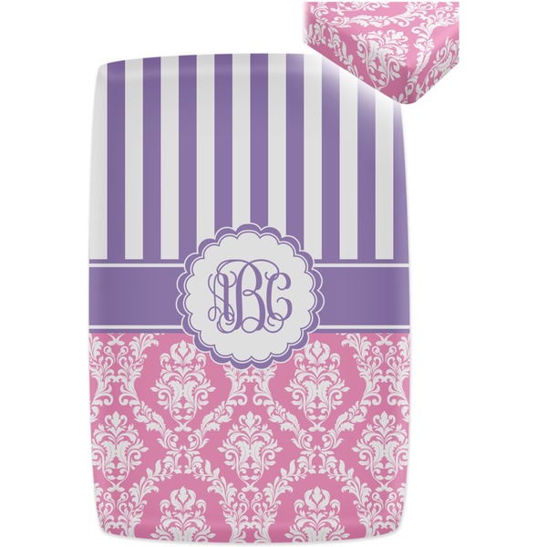 Pink & Purple Damask Crib Fitted Sheet - Apvl