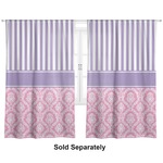 Pink & Purple Damask Curtain Panel - Custom Size