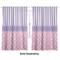 Pink & Purple Damask Curtain 112x80 - Lined