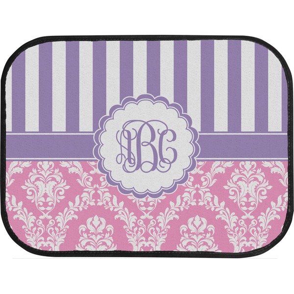 Pink & Purple Damask Custom Car Floor Mats (Back Seat)