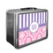 Pink & Purple Damask Custom Lunch Box / Tin