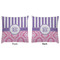 Pink & Purple Damask Decorative Pillow Case - Approval