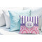 Pink & Purple Damask Decorative Pillow Case - LIFESTYLE 2