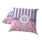 Pink & Purple Damask Decorative Pillow Case - TWO