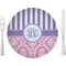 Pink & Purple Damask 10" Glass Lunch / Dinner Plates - Single or Set (Personalized)