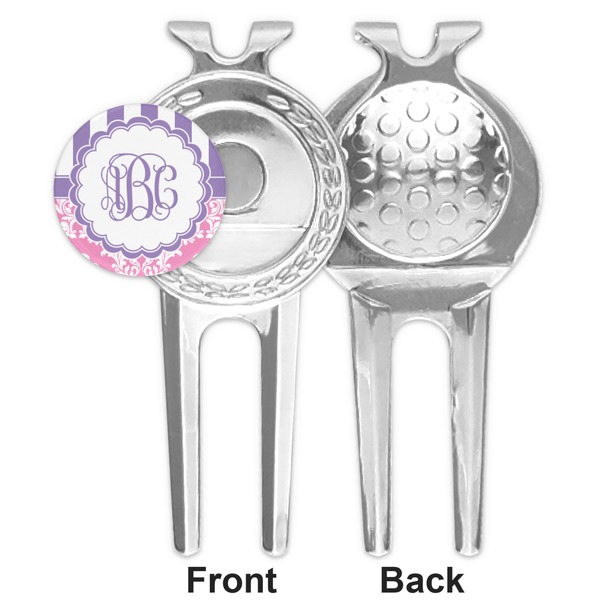 Pink & Purple Damask Divot Tool - Second