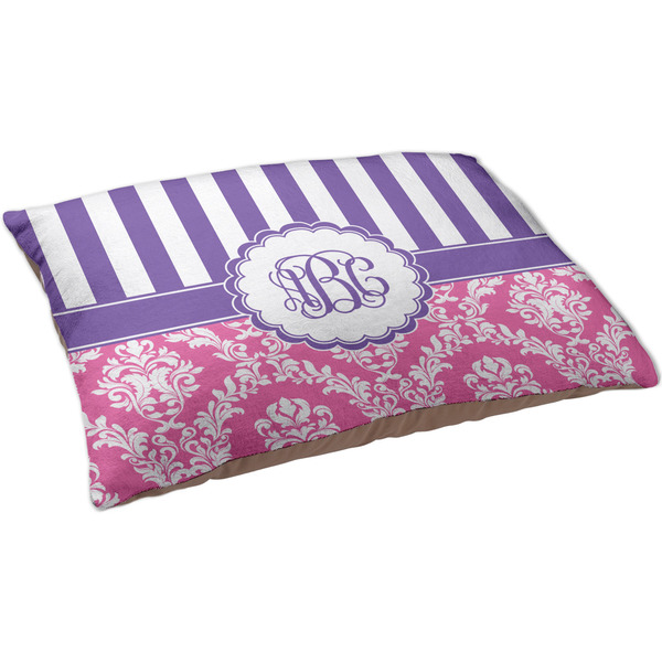 Pink & Purple Damask Dog Bed - Large