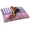 Pink & Purple Damask Dog Bed - Small w/ Monogram
