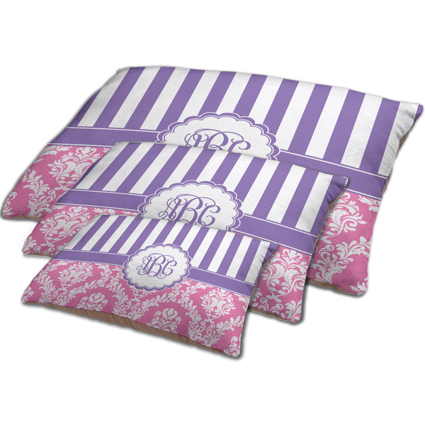 Pink & Purple Damask Dog Beds - MAIN (sm, med, lrg)