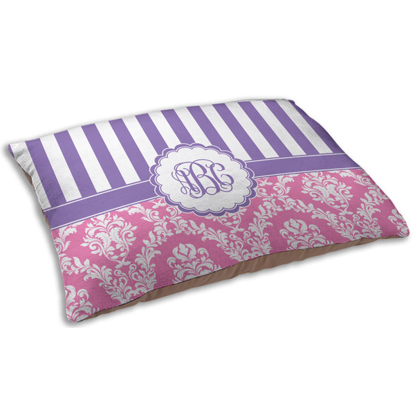 Pink & Purple Damask Dog Beds - SMALL