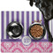 Pink & Purple Damask Dog Food Mat - Large w/ Monogram