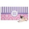 Pink & Purple Damask Dog Towel (Personalized)