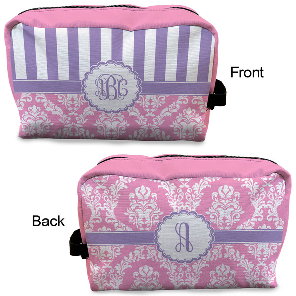 Pink & Purple Damask Dopp Kit - Approval