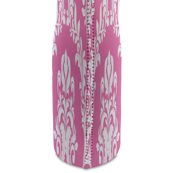 Pink & Purple Damask Double Wine Tote - DETAIL 2 (new)