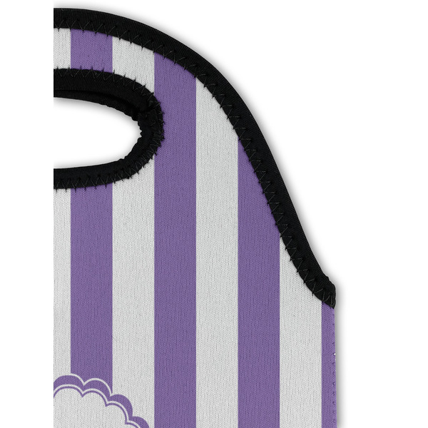 Pink & Purple Damask Double Wine Tote - Detail 1 (new)