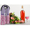 Pink & Purple Damask Double Wine Tote - LIFESTYLE (new)