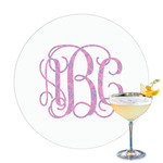 Pink & Purple Damask Printed Drink Topper (Personalized)