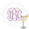 Pink & Purple Damask Drink Topper - Large - Single with Drink