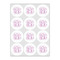 Pink & Purple Damask Drink Topper - Small - Set of 12