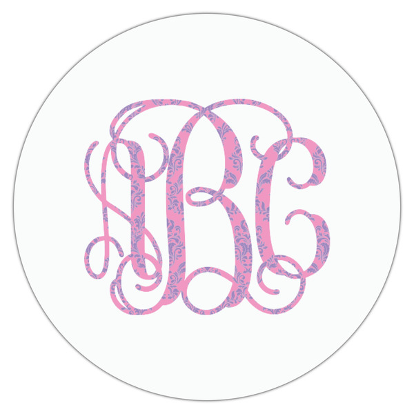 Pink & Purple Damask Drink Topper - Small - Single