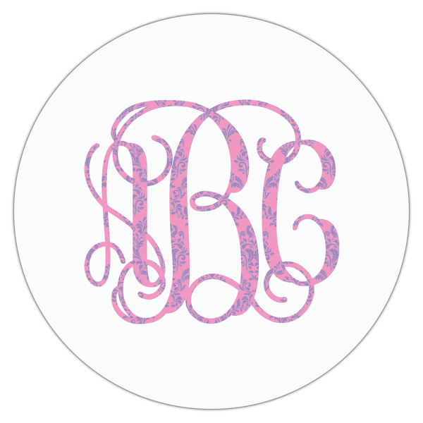 Pink & Purple Damask Drink Topper - XLarge - Single