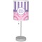 Pink & Purple Damask Lamp with Drum Shade (Personalized)