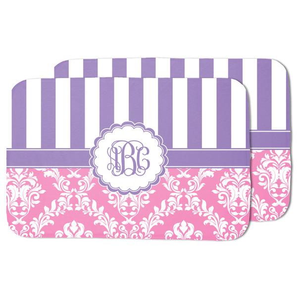 Pink & Purple Damask Drying Dish Mat - MAIN