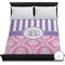 Pink & Purple Damask Duvet Cover - Full / Queen (Personalized)
