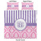 Pink & Purple Damask Duvet Cover Set - King - Approval