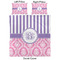 Pink & Purple Damask Duvet Cover Set - Queen - Approval