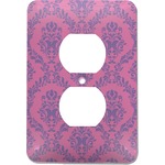 Pink & Purple Damask Electric Outlet Plate