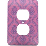 Pink & Purple Damask Electric Outlet Plate
