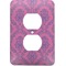 Pink & Purple Damask Electric Outlet Plate (Personalized)