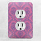 Pink & Purple Damask Electric Outlet Plate - LIFESTYLE