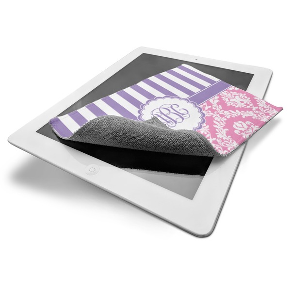 Pink & Purple Damask Electronic Screen Wipe - iPad