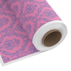 Pink & Purple Damask Fabric by the Yard - Cotton Twill