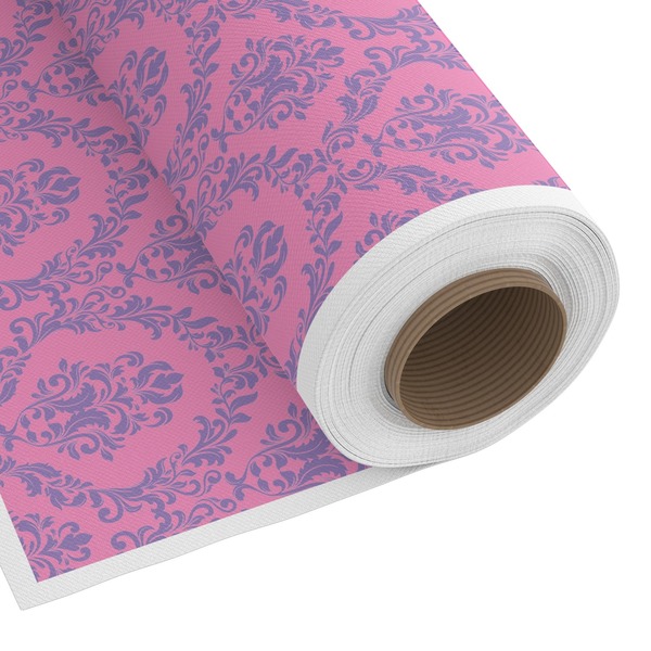 Custom Pink & Purple Damask Fabric by the Yard