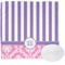 Pink & Purple Damask Washcloth (Personalized)